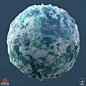 Material study of ocean foam. 100% Substance Designer rendered in Marmoset.