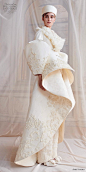 ashi studio fall winter 2019 bridal long virago sleeves full embellishment peplum glamorous jacket pants wedding dress a  line overskirt sweep train (5) sdv