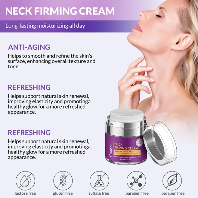 thumbnail image 2 of ANACIS Advanced Neck Firming Cream & Face Lifting Mask Set – 5 Masks + Cream – Korean Skincare, Pepha-Tight 2 of 6
