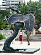 Salvador Dali "Profil du Temps" museum-scale bronze, in Monte Carlo #DALI  www.oconcolor.com:
