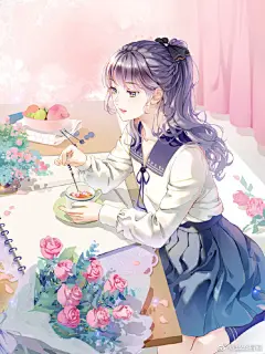 #绘画欣赏# 今日分享一组美少女制造机@繁繁插画 老师的作品！
老师是意林独家签约插画师，小MM等杂志封面御用插画师。
出版画集《少女心 繁华信》，画风唯美细腻，色彩清新明亮。
繁繁老师会在我们这一期的基础班授课~
会教大家画萌萌哒日系Q版，零基础的小可爱不要错过哦~ ​​​​