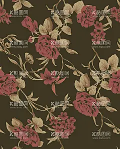 数码  - 源文件下载【酷图网】抽象花,大花,矢量花型,花,黑