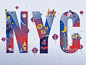 Cities of Colors - New York City new york city red typography typo cities illustration gradient music colors animation sho studio sail ho studio