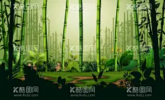 竹子背景  - 源文件下载【酷图网】图案,竹子,竹子插画,卡通竹子,清新,雅致,素材,元素,插画,插图,矢量,图片,海报素材,背景,植物,手绘,竹子元素,竹子素材,包装,简约,壁纸,中式,国潮,古风,国风,古典,绿竹,翠竹,中国风,竹,清明,端午,竹叶,清明节,端午节,意境,竹子背景,绿色,水墨,新中式,卡通竹子背景,草地,卡通竹林