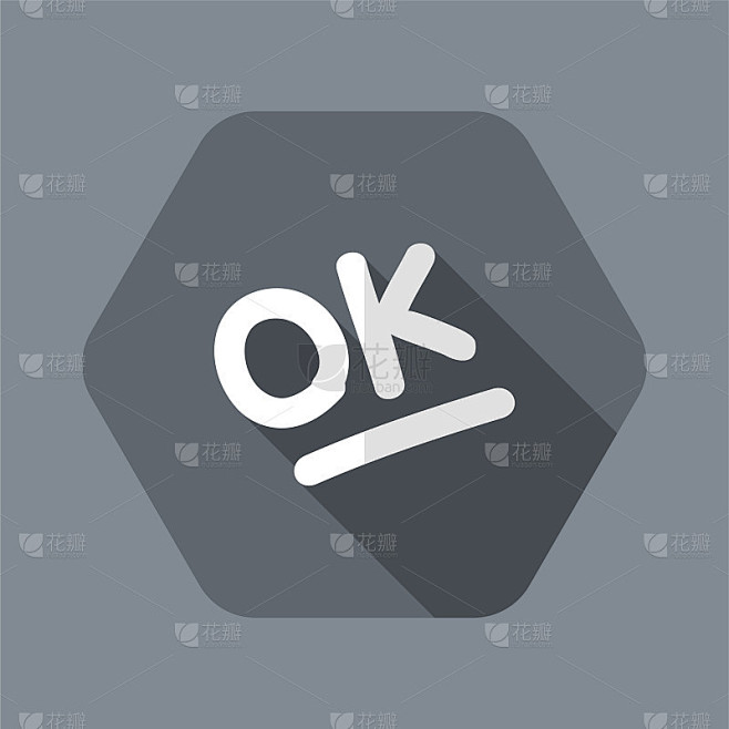 “完美评估““Ok““ -矢量平面图标“