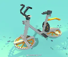 magicavoxel《自行车》