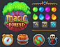 Magic Forest: UI & 2D assets : Was hired to pick visual style and design all the assets, as well as all interface behaviour design and documentation