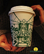 Artist Draws On Starbucks Cups, Turns Mermaid Into Different Characters - DesignTAXI.com