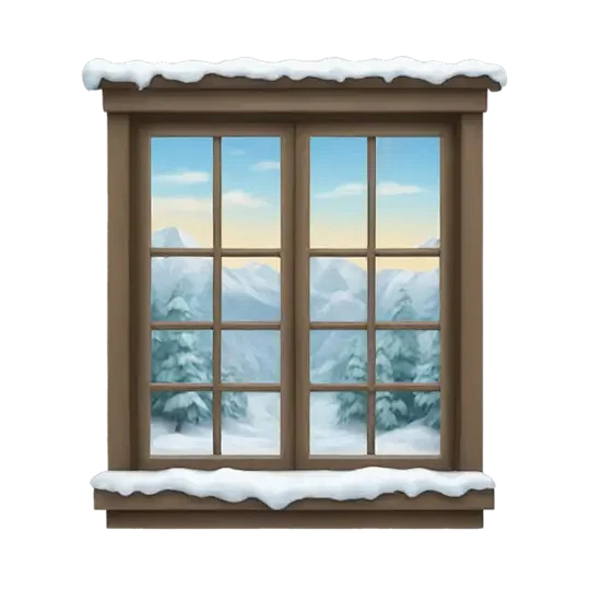Winter window emoji