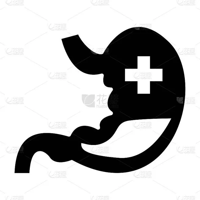 胃图标，矢量插图，医疗保健大纲素材-花瓣网