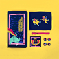 Nocturnal Wonderland : This is a brand identity for the music festival, Nocturnal Wonderland, using: colors, textures, patterns and more, to maintain a cohesive brand.