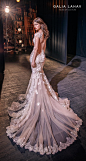 galia lahav s2020 couture bridal cap sleeves illusion bateau sweetheart neckline full embellishment princess romantic mermaid wedding dress chapel train (martha) bv