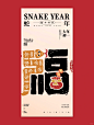 蛇年2025大年系列新年海报E117 - 小红书