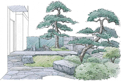 上海木西花园设计采集到花园风格---现代日式花园