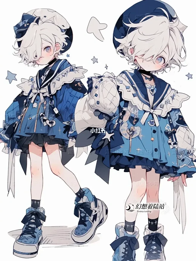 人设｜服设蓝色系少年偶像，狠狠爱住