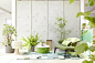 30个华丽的绿色客厅公寓设计---酷图编号1206902
