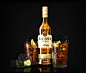 Bacardi Gold : Bacardi asked us to create a 100% 3D image of the Bacardi Gold bottle and two glasses.