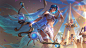 绘制了 海之歌 艾希 冰爽浪花 臻彩插画Ocean Song Ashe