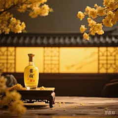 生成古风白酒背景图 (3)