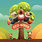 Eco Birds : 3D Poster for mobile game "Eco Birds"