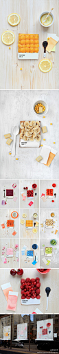 【摄影】将食物制成色卡的创意实在太绝了！Pantone tarts by Emilie Guelpa for food magazine Fricote . #美食##食、色，性也！##创意# 
