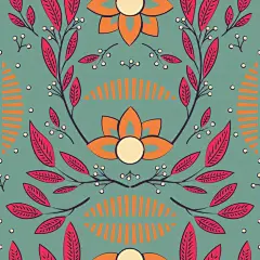 手绘花朵花卉无缝平铺花纹底纹图案矢量图设计素材