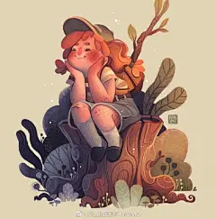数码儿童插画超话momo儿童插画超话美萌插画超话 温暖人心的室内·室外插画场景
works by poopikat ​​​​
