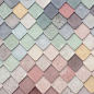 TRIWA inspo - pastels || Yardhouse / Assemble facade : clad in decorative concrete tiles handmade on site