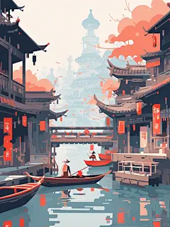 Ai绘画|正是江南好风景，落花时节又逢君。