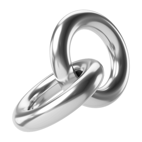 金属环抽象 3d 形状