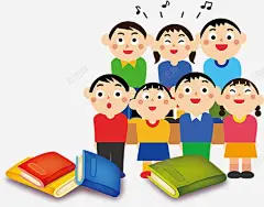手绘卡通唱歌的小孩子高清素材 免抠 设计图片 页面网页 平面电商 创意素材 png素材