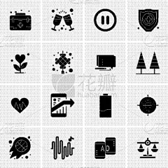 set 16 universal icons business