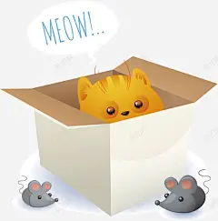手绘可爱小猫和老鼠 设计图片 免费下载 页面网页 平面电商 创意素材