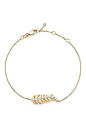 Women Bracelets - Diamond Feather Bracelet in 14K Yellow , .12 ct. t.w.