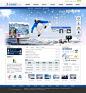 韩国网页风格的蓝色户外滑雪场网站模板psd分层素材下载 #素材# #Web#