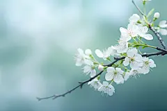 简约白色花朵唯美白色花朵壁纸素材