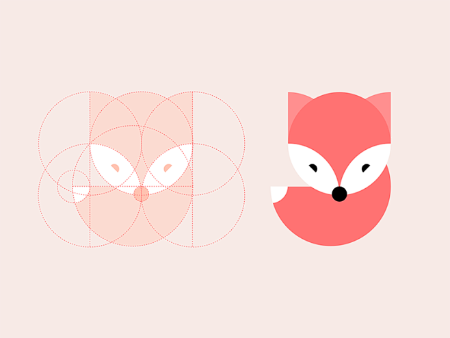 fox icon face mark t...
