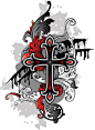 gothic cross tattoo designs 