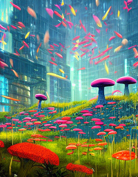 AI绘画 奇幻蘑菇-6
