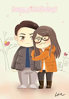 男友生日的时候画的 画中画着画不出的画