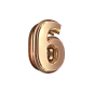 Gold_3D_number_6