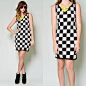 The Kissing Tree Vintage Vintage Checkerboard Dress