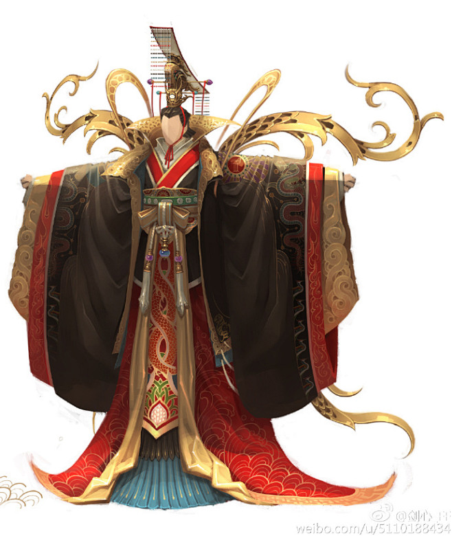 大云垂皇帝冕服效果图 “王之服：祀昊天上帝，则服大裘而冕，祀五帝亦如之。。。” @瓢虫大师 绘制 已承制古礼章纹，但因是游戏设计，型款皆各种 ...