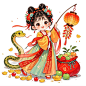 年趣插画‖蛇舞新春 - 小红书