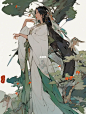 AI还原咒 山海经 • 春神句芒