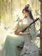 midjourney_brewerbenjamin_A_beautiful_ancient_Chinese_Hanfu_woman_singing__5ea5c8b9-d615-488f-acc9-e2b77713f9cb_1