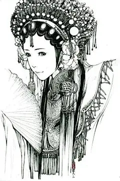 花旦、京剧、戏曲、插画