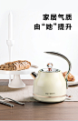 Buydeem/北鼎 K208 进口304不锈钢智能电热水壶双层烧水壶-tmall.com天猫