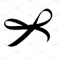 Black silhouette gift bow.