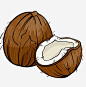 棕色手绘的椰子高清素材 动漫动画 卡通手绘 椰子 水果 装饰图 食品 饮品 元素 免抠png 设计图片 免费下载 页面网页 平面电商 创意素材